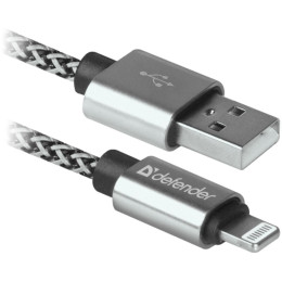 Дата кабель USB 2.0 AM to Lightning 1.0m ACH01-03T PRO White Defender (87809) фото 1