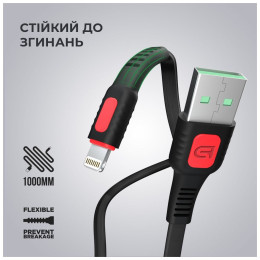 Дата кабель USB 2.0 AM to Lightning 1.0m AR15 2.4A black Armorstandart (ARM59537) фото 2