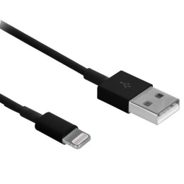 Дата кабель USB 2.0 AM to Lightning 1.0m Black Drobak (215340) фото 1