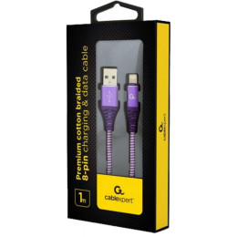 Дата кабель USB 2.0 AM to Lightning 1.0m Cablexpert (CC-USB2B-AMLM-1M-PW) фото 2