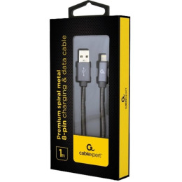 Дата кабель USB 2.0 AM to Lightning 1.0m Cablexpert (CC-USB2S-AMLM-1M-BG) фото 2