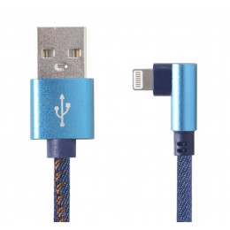 Дата кабель USB 2.0 AM to Lightning 1.0m corner Cablexpert (CC-USB2J-AMLML-1M-BL) фото 1