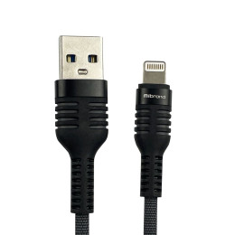 Дата кабель USB 2.0 AM to Lightning 1.0m MI-13 2A Black-Gray Mibrand (MIDC/13LBG) фото 1
