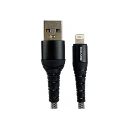Дата кабель USB 2.0 AM to Lightning 1.0m MI-14 2A Black-Gray Mibrand (MIDC/14LBG) фото 1