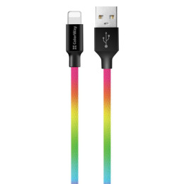 Дата кабель USB 2.0 AM to Lightning 1.0m ColorWay (CW-CBUL016-MC) фото 2