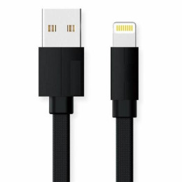 Дата кабель USB 2.0 AM to Lightning 1.0m Premium black REAL-EL (EL123500034) фото 1