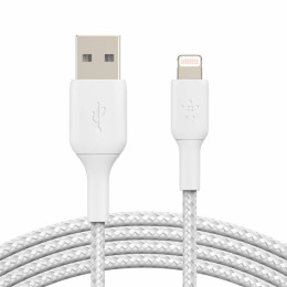 Дата кабель USB 2.0 AM to Lightning 1.0m white Belkin (CAA002BT1MWH) фото 1