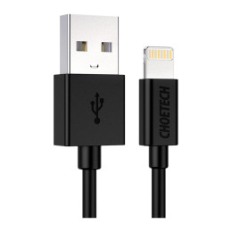 Дата кабель USB 2.0 AM to Lightning 1.2m 2.4A MFI Choetech (IP0026) фото 1