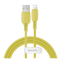 Дата кабель USB 2.0 AM to Lightning 1.2m 2.4A yellow Baseus (CALDC-0Y) фото 1