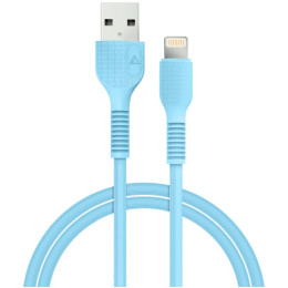 Дата кабель USB 2.0 AM to Lightning 1.2m AL-CBCOLOR-L1BL Blue ACCLAB (1283126518188) фото 1