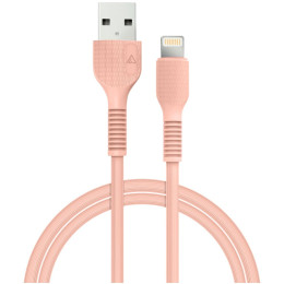 Дата кабель USB 2.0 AM to Lightning 1.2m AL-CBCOLOR-L1PH Peach ACCLAB (1283126518201) фото 1