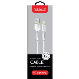 Дата кабель USB 2.0 AM to Lightning 1.2m CBFLEXL1 white Intaleo (1283126487460) фото 2
