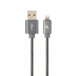 Дата кабель USB 2.0 AM to Lightning 2.0m Cablexpert (CC-USB2S-AMLM-2M-BG) фото 1