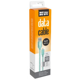 Дата кабель USB 2.0 AM to Lightning mint ColorWay (CW-CBUL004-MT) фото 2