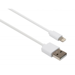 Дата кабель USB 2.0 AM to Lightning PVC 1m white Vinga (VCPDCL1W) фото 1