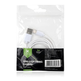 Дата кабель USB 2.0 AM to Lightning PVC 1m white Vinga (VCPDCL1W) фото 2