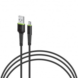 Дата кабель USB 2.0 AM to Micro 5P 0.2m CBFLEXM0 black Intaleo (1283126487422) фото 1