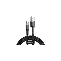 Дата кабель USB 2.0 AM to Micro 5P 0.5m Cafule 2.4A Black-Grey Baseus (CAMKLF-AG1) фото 1