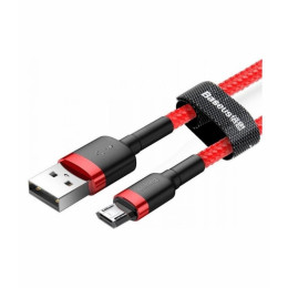 Дата кабель USB 2.0 AM to Micro 5P 1.0m Cafule 2.4A red+red Baseus (CAMKLF-B09) фото 1
