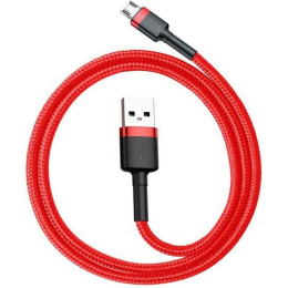 Дата кабель USB 2.0 AM to Micro 5P 1.0m Cafule 2.4A red+red Baseus (CAMKLF-B09) фото 2