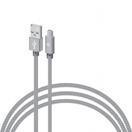 Дата кабель USB 2.0 AM to Micro 5P 1.0m CBGNYM1 grey Intaleo (1283126477676) фото 1