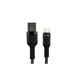 Дата кабелю USB 2.0 AM to Micro 5P 1.0m MI-13 2A Black-Gray Mibrand (MIDC/13MBG) фото 1