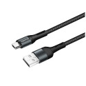 Дата кабель USB 2.0 AM to Micro 5P 1.0m nylon black ColorWay (CW-CBUM045-BK)