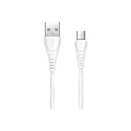 Дата кабелю USB 2.0 AM to Micro 5P 1.0m SC-112m White XoKo (XK-SC-112m-WH) фото 1