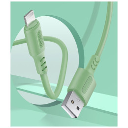 Дата кабель USB 2.0 AM to Micro 5P 1.0m soft silicone green ColorWay (CW-CBUM042-GR) фото 2