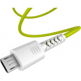 Дата кабель USB 2.0 AM to Micro 5P 1.0m Soft white/lime Pixus (4897058531176) фото 2