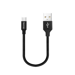 Дата кабель USB 2.0 AM to Type-C 0.25m black ColorWay (CW-CBUC048-BK) фото 2