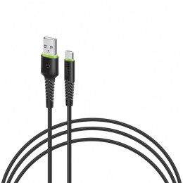 Дата кабель USB 2.0 AM to Type-C 0.2m CBFLEXT0 black Intaleo (1283126487446) фото 1