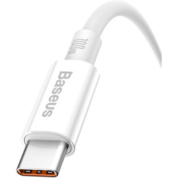 Дата кабель USB 2.0 AM to Type-C 1.0m 5A White Baseus (CAYS001302) фото 2