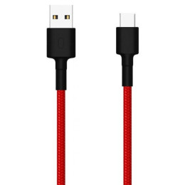 Дата кабель USB 2.0 AM до Type-C 1.0m Braide red Xiaomi (435419) фото 1