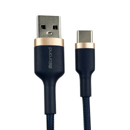 Дата кабель USB 2.0 AM to Type-C 1.0m MI-71 2.4A Navy Blue Mibrand (MIDC/71TNB) фото 1