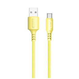 Дата кабель USB 2.0 AM to Type-C 1.0m soft silicone yellow ColorWay (CW-CBUC043-Y) фото 1