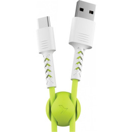 Дата кабель USB 2.0 AM до Type-C 1.0m Soft white/lime Pixus (4897058531169) фото 1
