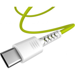 Дата кабель USB 2.0 AM to Type-C 1.0m Soft white/lime Pixus (4897058531169) фото 2