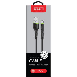 Дата кабель USB 2.0 AM to Type-C 1.2m CBFLEXT1 black Intaleo (1283126487484) фото 2
