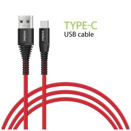 Дата кабель USB 2.0 AM to Type-C 1.2m CBRNYT1 Red Intaleo (1283126559464) фото 1