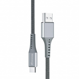 Дата кабель USB 2.0 AM to Type-C 1.2m Grey Grand-X (FC-12G) фото 1