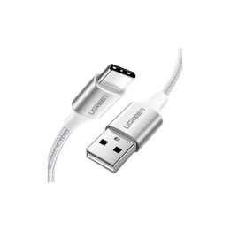 Дата кабель USB 2.0 AM to Type-C 1.5m US300 5A White Ugreen (US300/80370) фото 2
