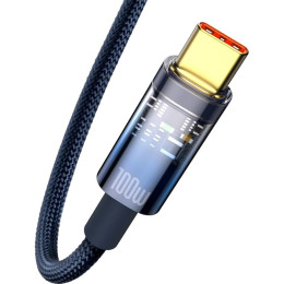 Дата кабель USB 2.0 AM to Type-C 2.0m 5A Blue Baseus (CATS000303) фото 2