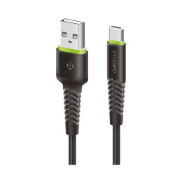 Дата кабель USB 2.0 AM to Type-C 2.0m CBFLEXT2 Black Intaleo (1283126521423) фото 1
