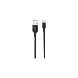 Дата кабель USB 2.0 AM to Type-C 2.0m NB143 Braided Black XO (XO-NB143C2-BK) фото 1