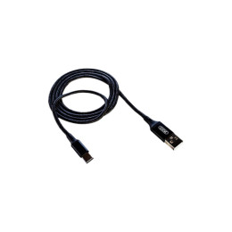 Дата кабель USB 2.0 AM to Type-C 2.0m NB143 Braided Black XO (XO-NB143C2-BK) фото 2