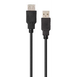 Дата кабель USB 2.0 AM/AF 1.8m Vinga (VCPUSBAMAF1.8BK) фото 2