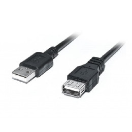 Дата кабель USB 2.0 AM/AF 2.0m Pro black REAL-EL (EL123500028) фото 1