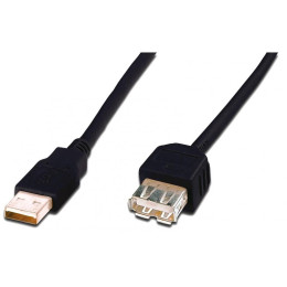 Дата кабель USB 2.0 AM/AF 3.0m Digitus (AK-300200-030-S) фото 1