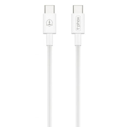 Дата кабель USB Type-C to Type-C 1.0m 3A White T-Phox (T-CC834) фото 1